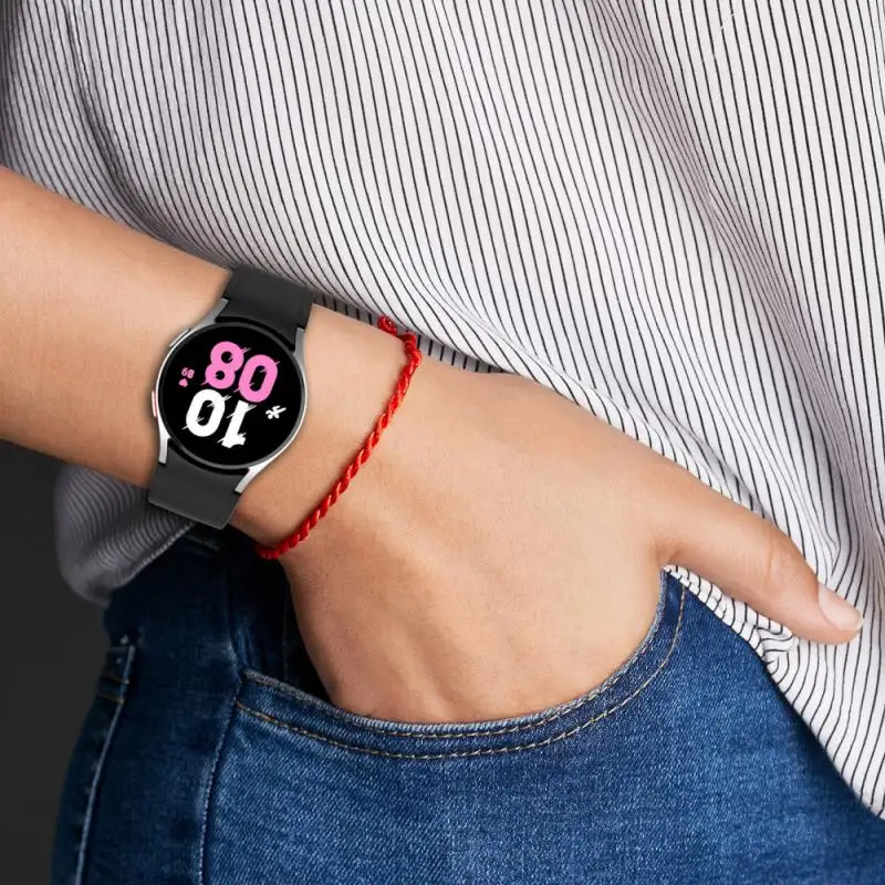 Браслет для спортивных часов, черная пряжка для Samsung Galaxy Watch5, ремешок для умных часов, удобная и мягкая, защищающая от пота лента для ремешка 2023