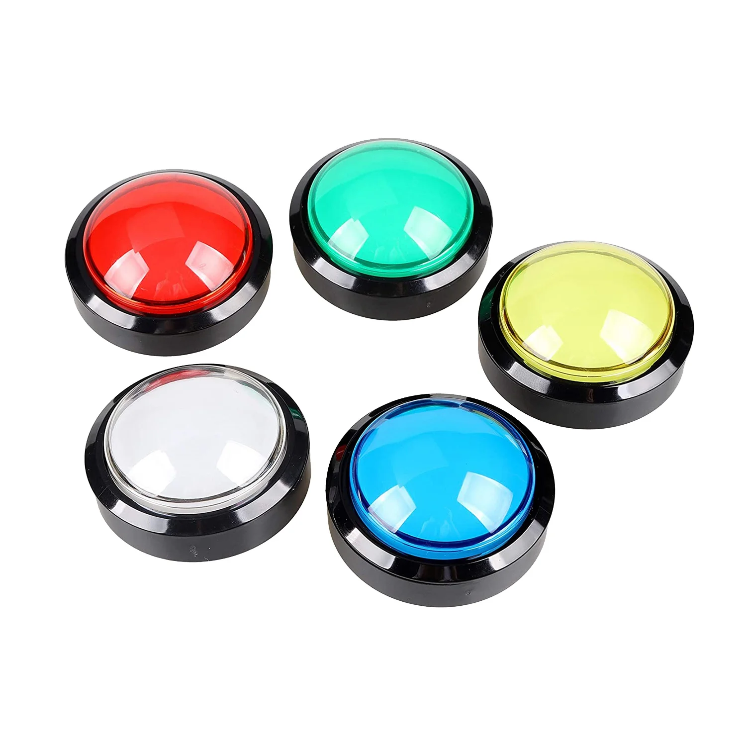 5X аркадных кнопок 60-мм купольная 2,36-дюймовая светодиодная кнопка с микропереключателем для игровой консоли аркадного автомата