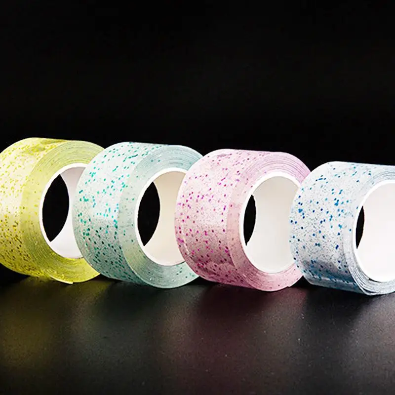 Клейкие выдуваемые пузырчатые ленты, красочная блестящая двусторонняя многоразовая высокопористая пузырчатая лента для изготовления игрушек своими руками 0