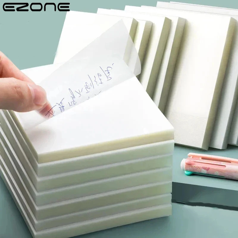 EZONE 50шт Прозрачные Липкие Заметки Сильная Липкость Отрывная Бумага Для Заметок Записываемая Бумага Для Заметок Студенческие Офисные Канцелярские Принадлежности 0