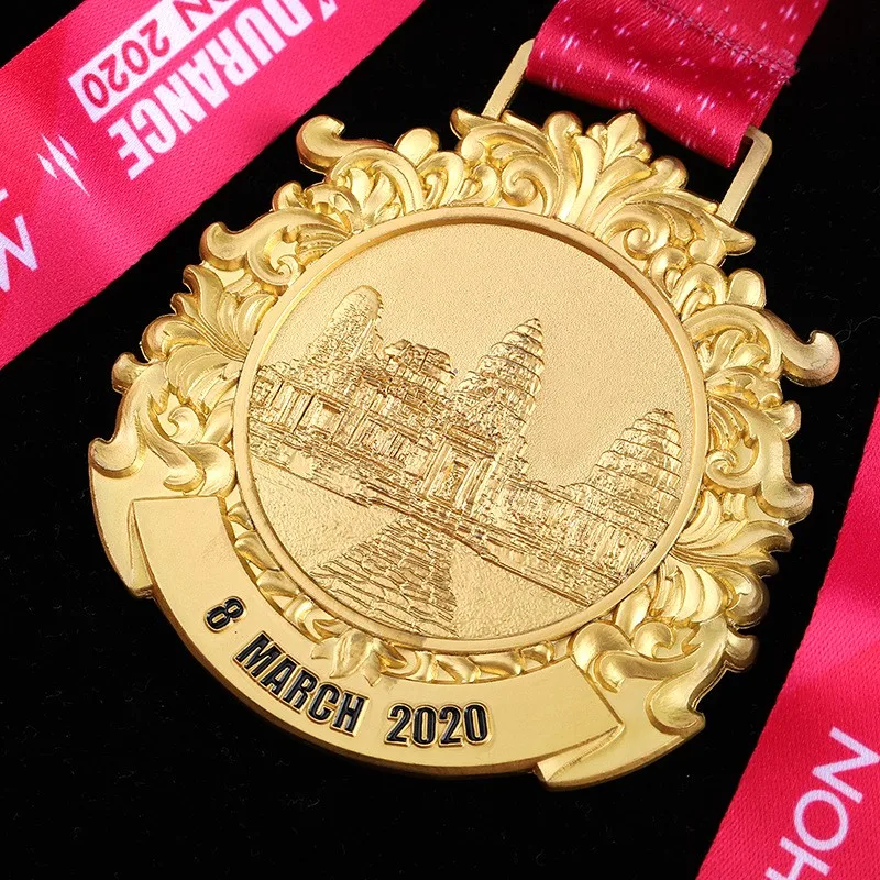 Оптовые металлические медали от производителей, индивидуальные медали из цинкового сплава, памятные медали для спортивных мероприятий в кампусе марафон