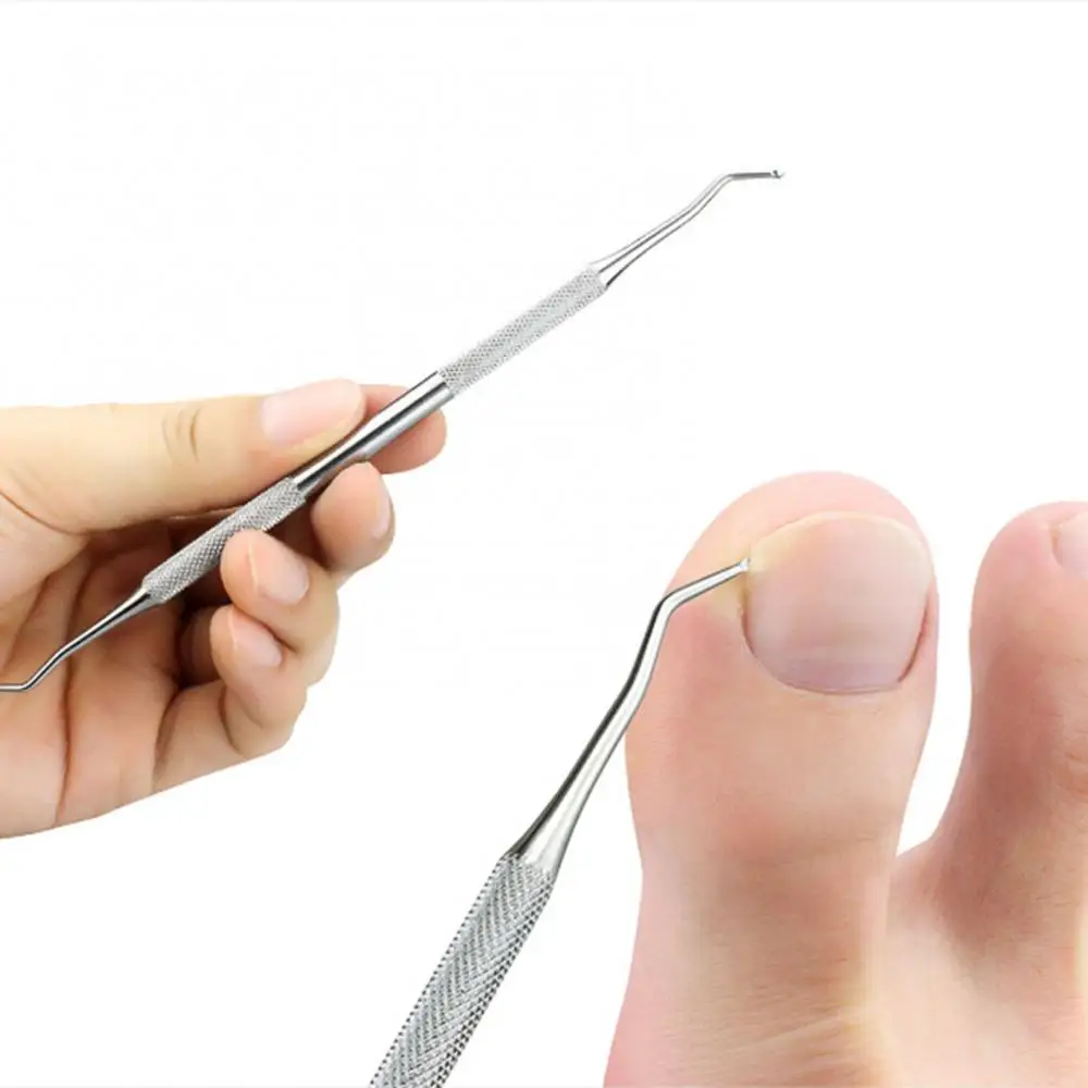 Двусторонняя пилочка для снятия вросших ногтей на пальцах ног, инструмент для коррекции педикюра и маникюра