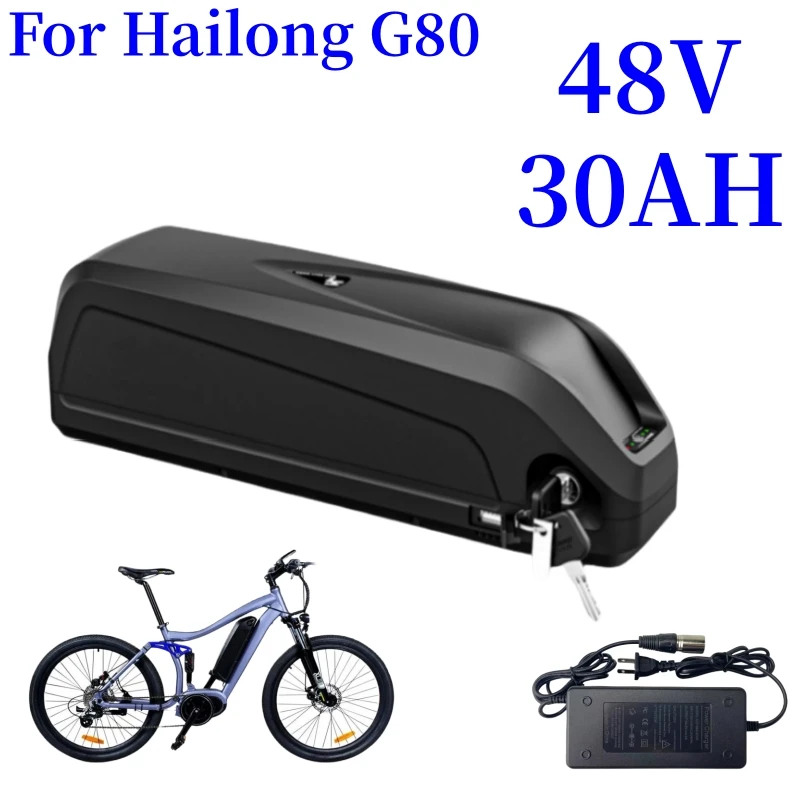 Аккумулятор для электровелосипеда 48 В 30 Ач для Hailong G80 Cells Pack Мощный велосипедный литиевый аккумулятор с зарядным устройством