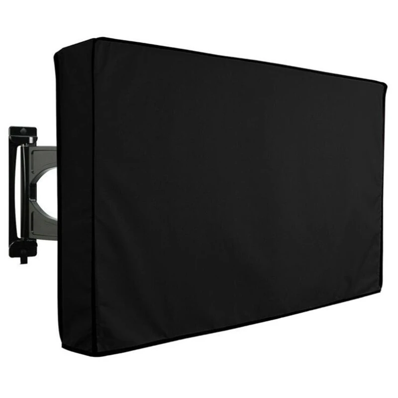 ABGZ-Наружный чехол для телевизора для ЖК-, светодиодных, водонепроницаемых, атмосферостойких и пыленепроницаемых защитных экранов телевизора (черный)