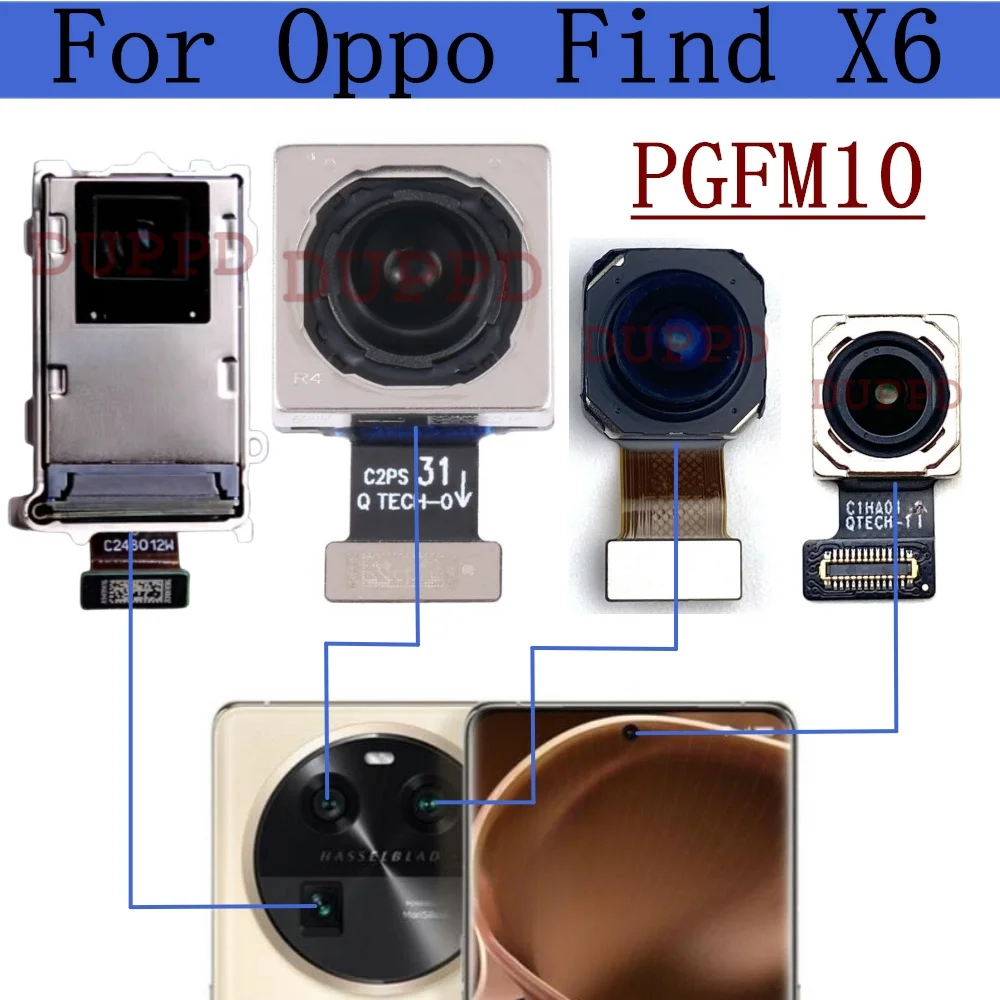 Широкая Передняя Камера Заднего Вида Для OPPO Find X6 Оригинальный Телеобъектив Periscope Сверхширокий Модуль Задней Основной Камеры Гибкий Кабель