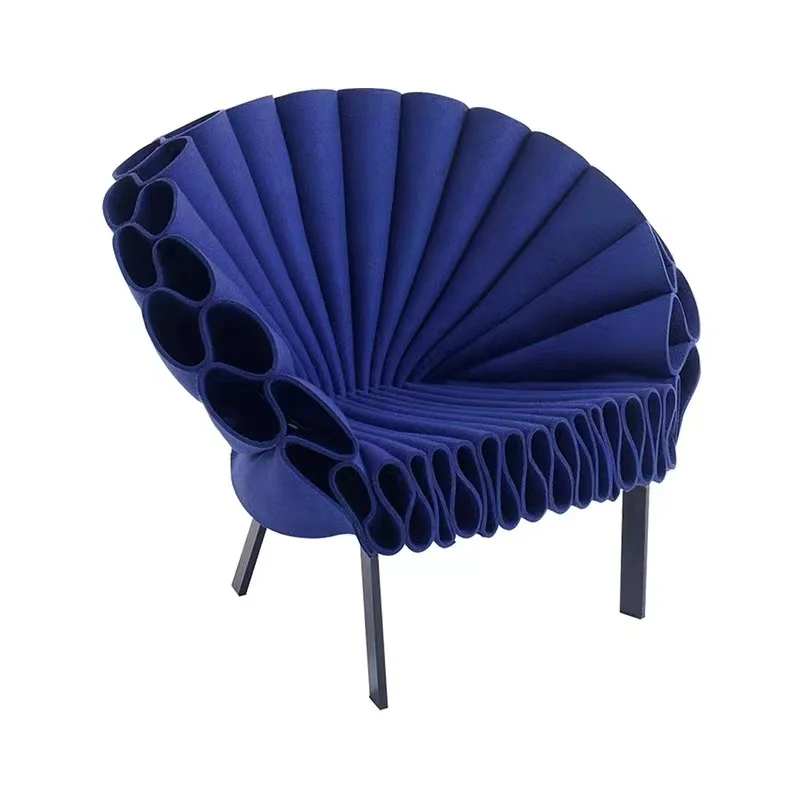 Одноместный диван-кресло в форме гостиной в скандинавском стиле, дизайнерская модель для гостиной, кожаное седло, гордое, как павлин, кресло для отдыха 0