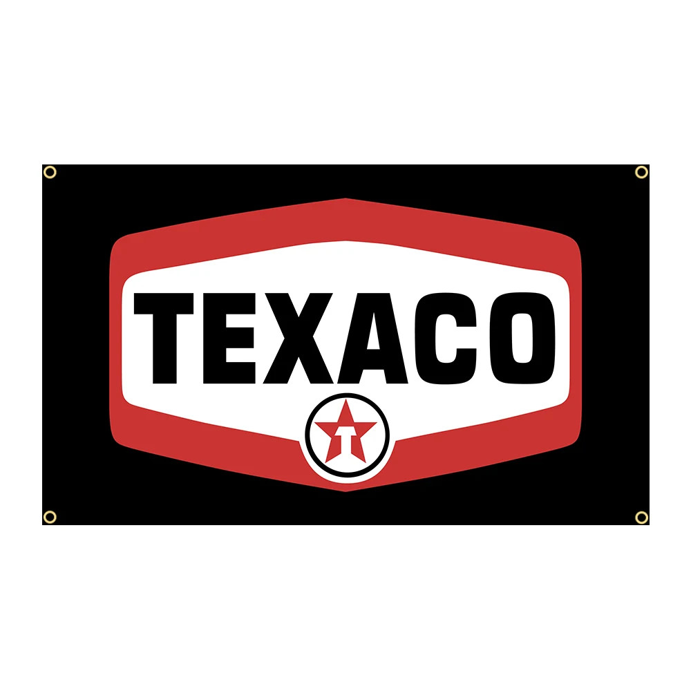 90x150 см Флаг Texacos Gas Oil с принтом из полиэстера для гаража или наружного украшения Баннер Гобелен
