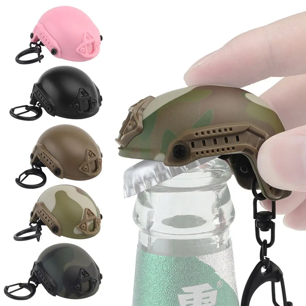 Мини-портативный брелок для открывания бутылок, Тактическая быстрая модель шлема, Брелок для ключей, Брелок для рюкзака, Военные аксессуары для фанатов, подарок