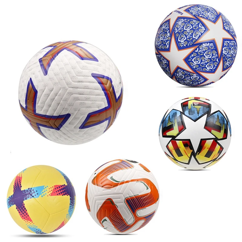 Футбольный мяч стандартного размера из 5 полиуретановых материалов, высококачественные футбольные тренировочные мячи для матчей Спортивной лиги на открытом воздухе