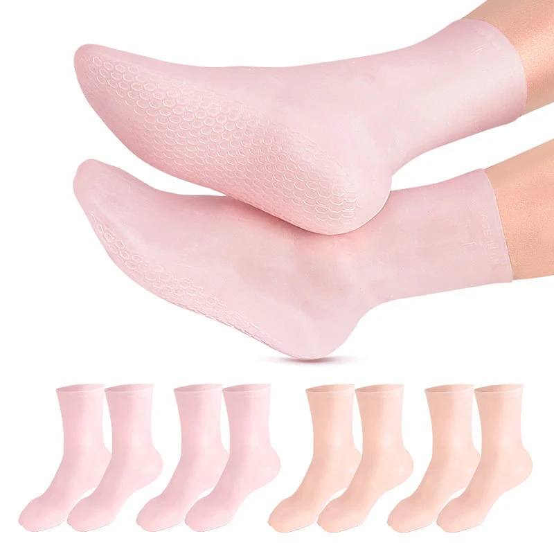 1 пара Гелевых Носков Для Ухода За Ногами SEBS Увлажняющие Силиконовые Гелевые Носки Для Ухода За Кожей Ног Средства Защиты Рук От Растрескивания Спа Домашнего Использования