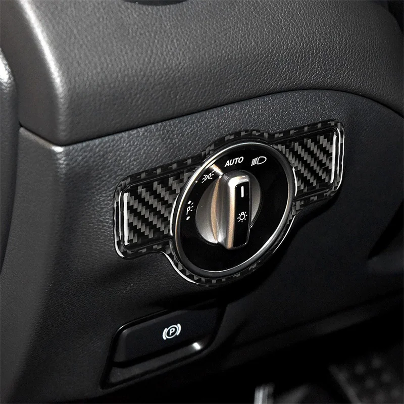 Для Mercedes-Benz A B G Class 2013-2018 Автомобильные наклейки из углеродного волокна, рамка переключателя автомобильных фар, отделка салона, автомобильные аксессуары