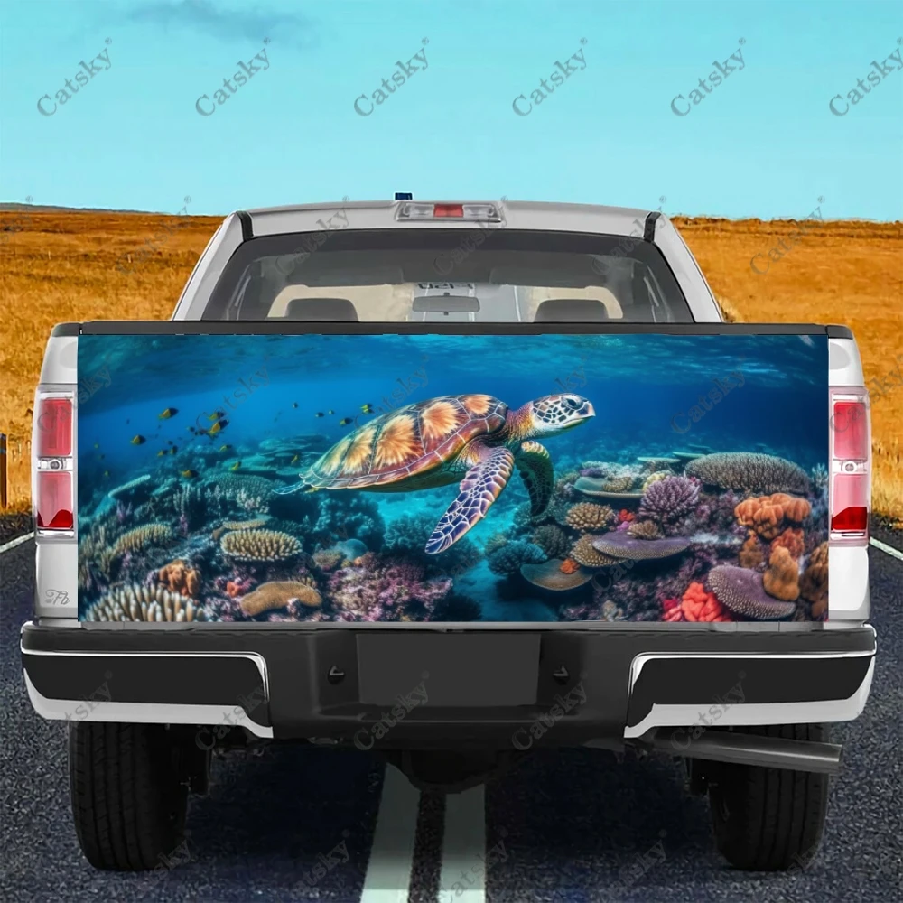 виниловые наклейки с черепахой для изменения внешнего вида задней части автомобиля, подходящие для легковых и грузовых автомобилей наклейки