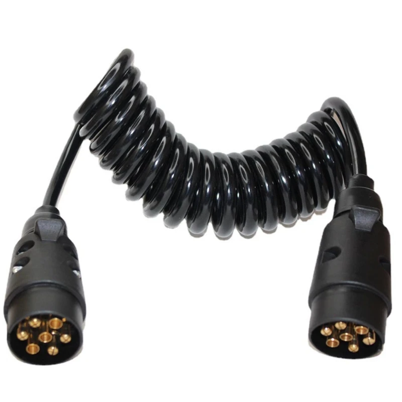 Удлинительный кабель для кромки светового щита прицепа длиной 1,85 м с 7 контактами, часть шнура для розетки для грузовика, часть подводящего провода, Схема соединения деталей L9BC