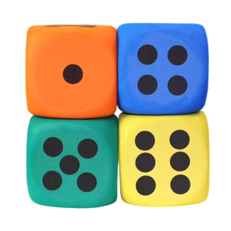 Пенопластовые кубики, игрушка для подсчета цветных кубиков 80 мм, шестигранная обучающая игра, кубики для игры в кубики, преподавания математики
