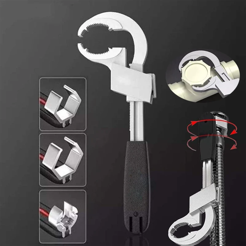 Универсальный гаечный ключ Многофункциональный разводной гаечный ключ с двойным горлом Универсальный набор для ремонта труб Механическая мастерская с ручным гаечным ключом