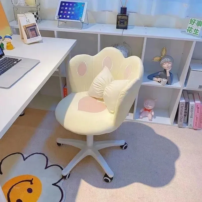 Современный компьютерный стул для спальни, Домашний офис, кресло для макияжа с поворотом на 360 °, поручень, Розовое рабочее кресло в скандинавском стиле, Дизайнерская мебель Fauteuil