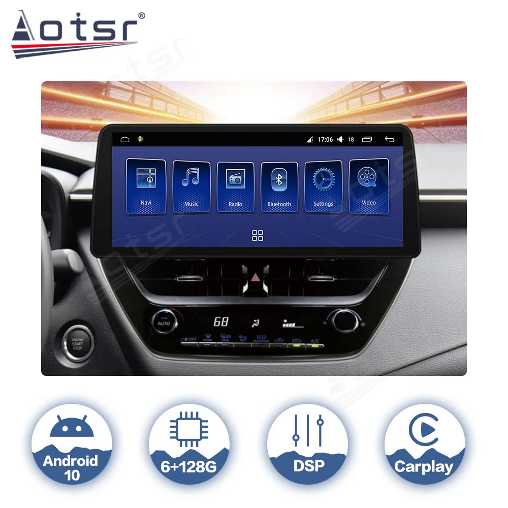 Для Toyota Corolla Levin Allion 2019-2021 Android Auto Автомобильный Радио Мультимедийный Видеоплеер Navi Carplay Беспроводной No 2 Din 12,3