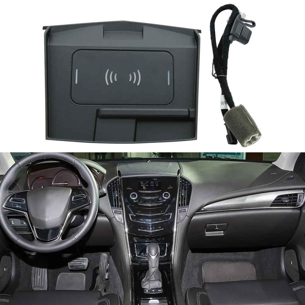 Беспроводное Автомобильное зарядное устройство для быстрой зарядки телефона Cadillac ATS XTS CTS 2013 2014 2015 2016 2017 2018 LHD
