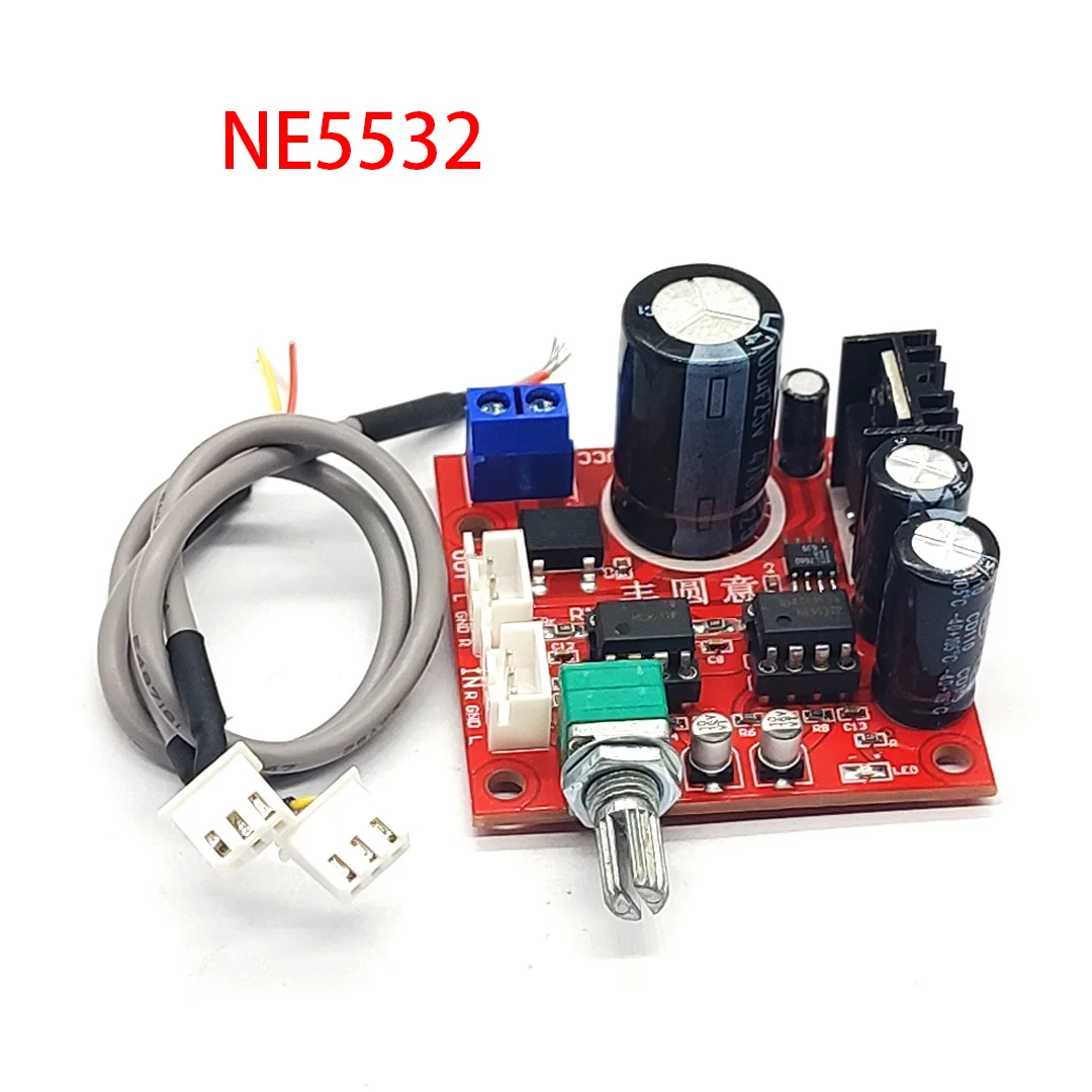 Плата предусилителя NE5532 с одним Источником питания, модуль предусилителя с двумя операционными усилителями с линией 3P