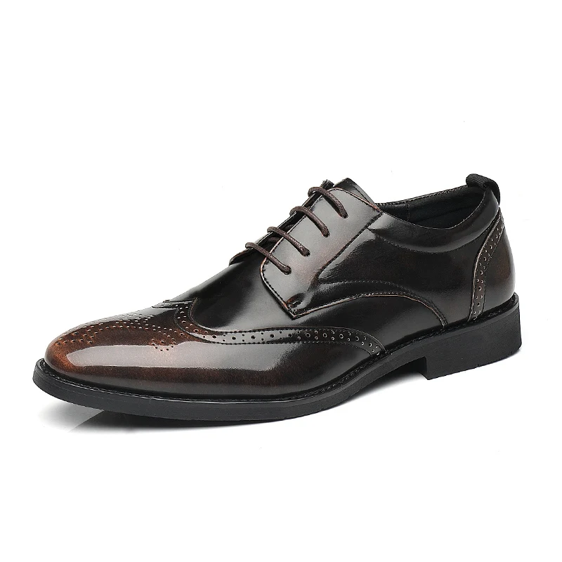 Мужская обувь, Деловая мужская обувь с острым носком, мужские кожаные оригинальные лоферы без застежки, повседневные свадебные туфли черного цвета