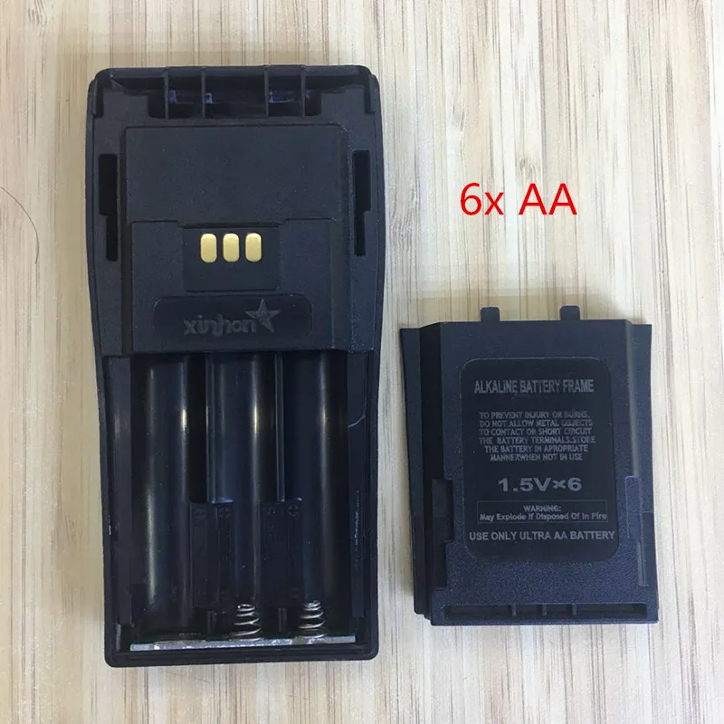 батарейный отсек 6x AA для Motorola DEP450 DP1400 PR400 CP140 CP040 CP200 EP450 CP180 GP3188 и т. Д. wakie talkie с зажимом для ремня
