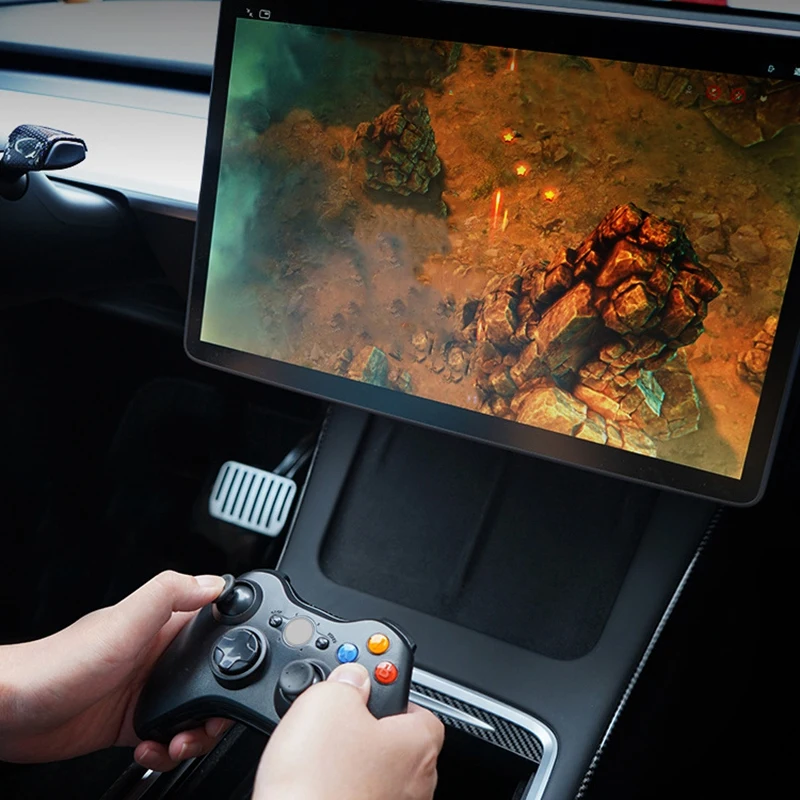 Для Tesla Model 3 Y X S Беспроводной игровой геймпад с ручкой джойстика автомобильный компьютер телевизор универсальный 3 в одном с вибрацией