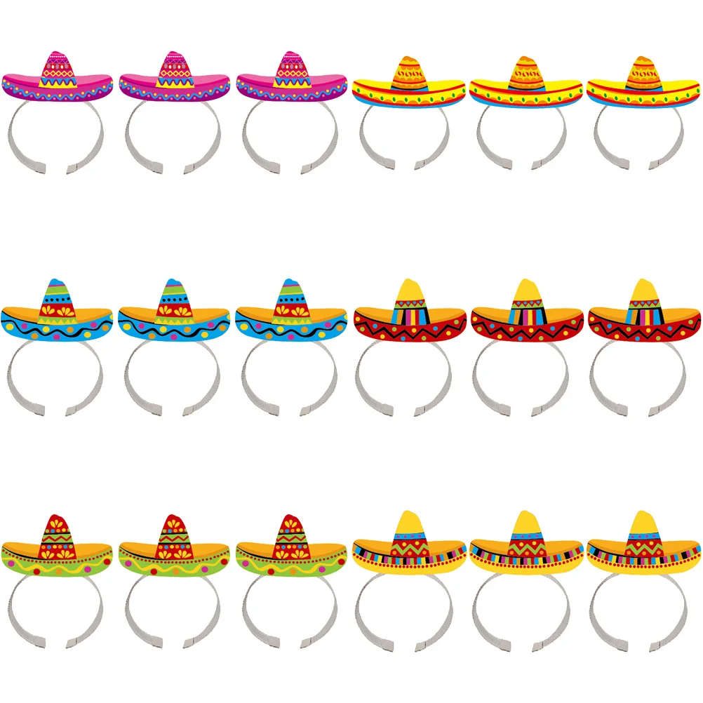 Сомбреро Вечерние Шляпы Для Фиесты Мексиканская Повязка На Голову Бумажная Шляпа Повязки На Голову Головной Убор Карнавальный Декор Поставки Головной Убор Соломенный Косплей Gras