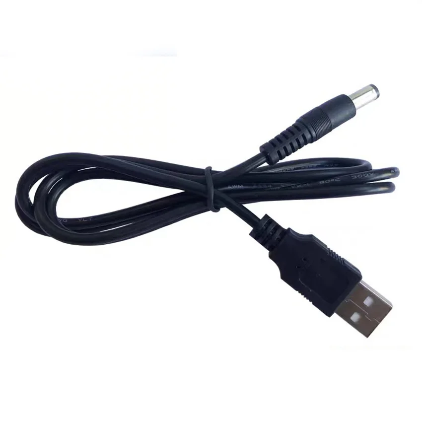 Кабель питания USB из чистой меди черного цвета, кабель для зарядки от USB до dc5521, удлинитель для зарядки настольной лампы, вентилятора, маршрутизатора.