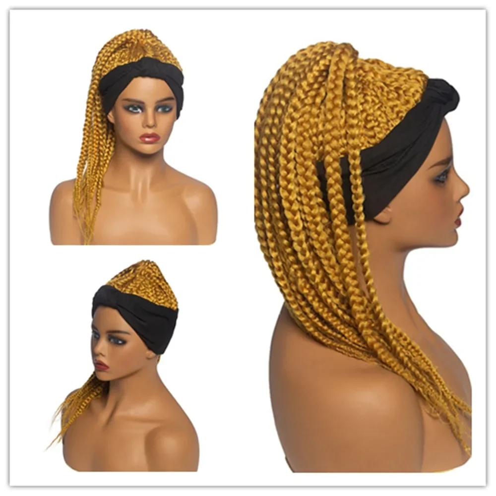 12-цветная повязка на голову, Женский грязный парик из 3/4 половинной косы, парики из волос Африканского хвоща, головной убор из трех прядей, Химическое волокно