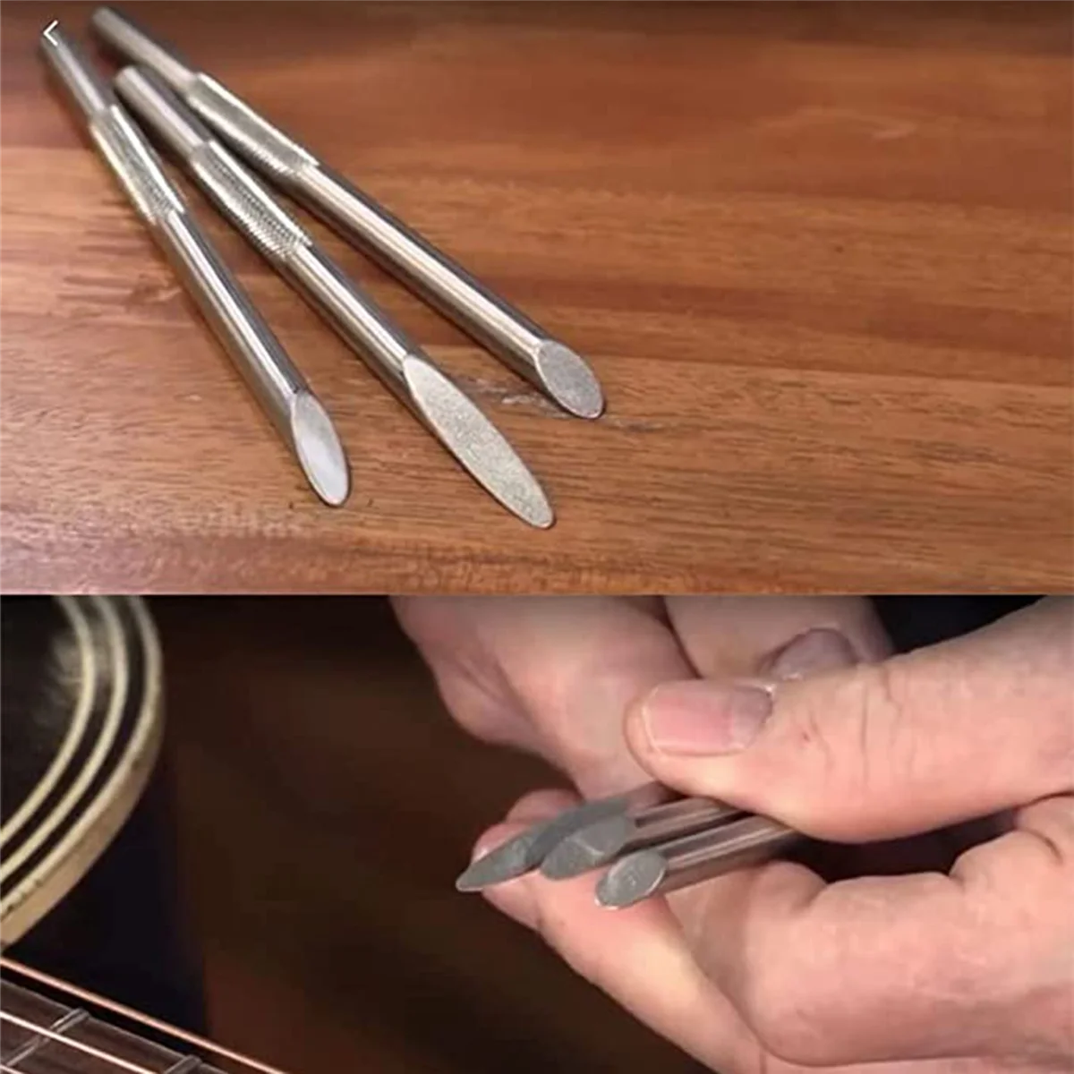 Набор из 3шт гитарных напильников для накладки ладов Гитарный мост Напильники для седельных гаек Инструменты для ремонта электроакустической гитары 0