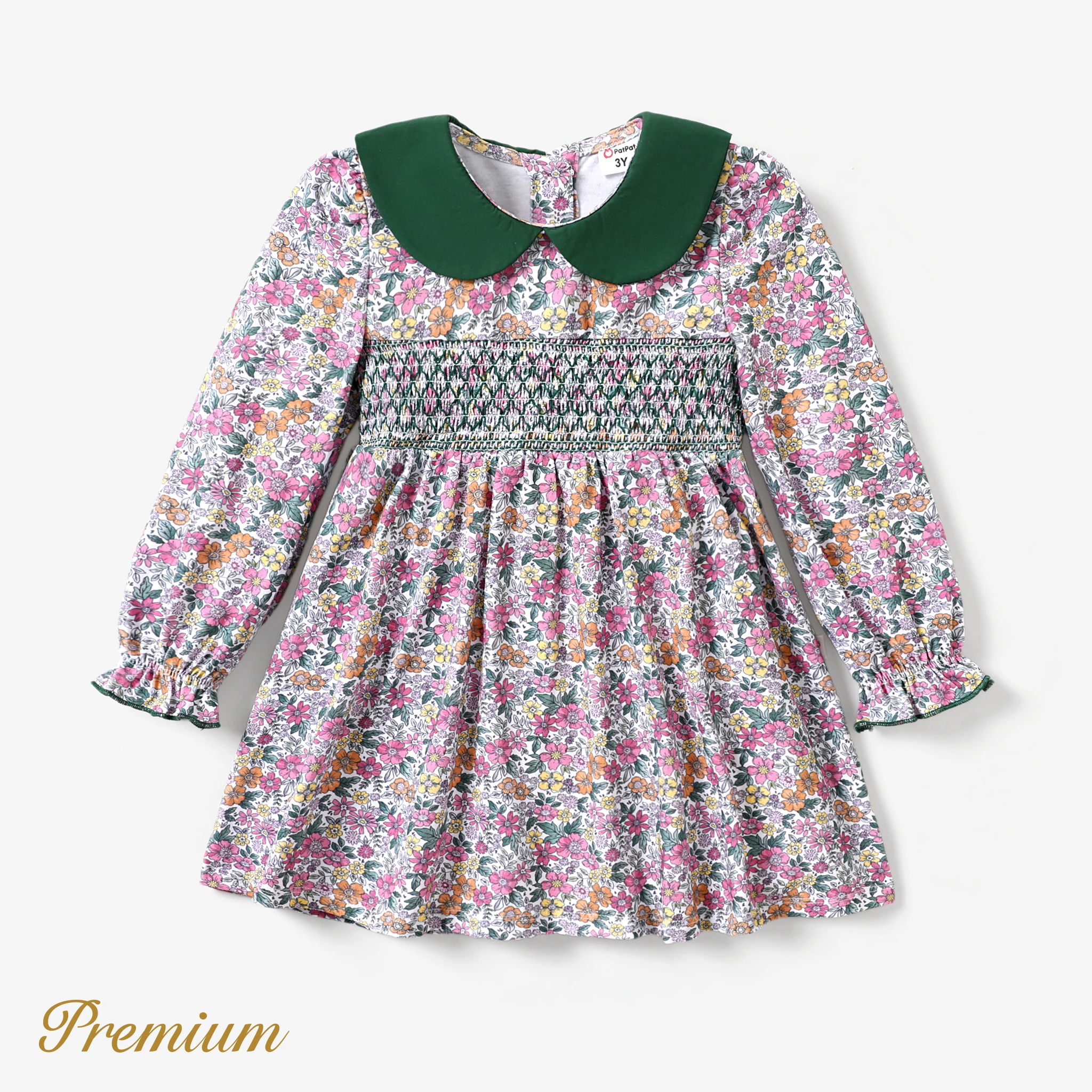 Элегантное Платье с Цветочным Рисунком Для девочки-малыша PatPat 0