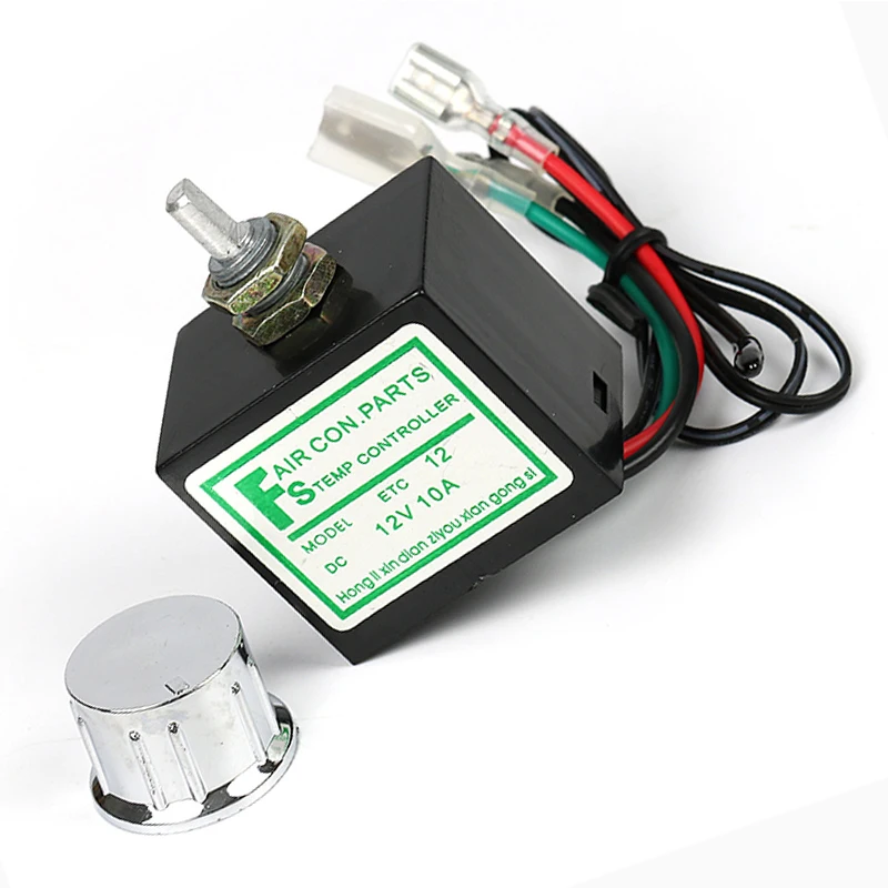 Поворотный переключатель температуры 10A с аксессуарами для датчиков Электронный термостат постоянного тока 12 В/24 В для испарителя автоматического кондиционера