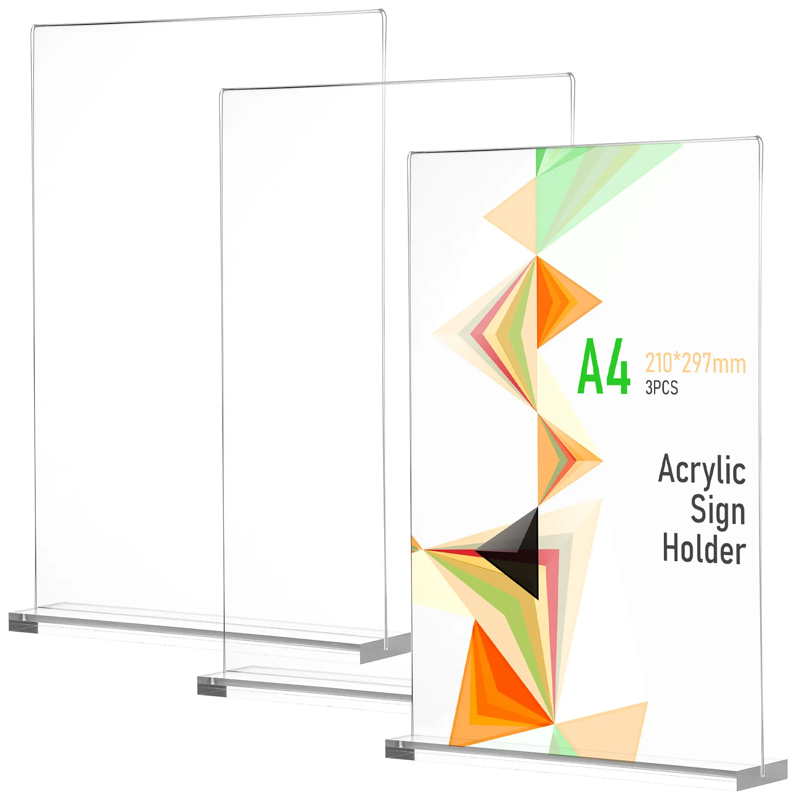 3 Шт Акриловая настольная карточка формата А4, Подставки для вывесок, брошюра с ценами на полку для рабочего стола