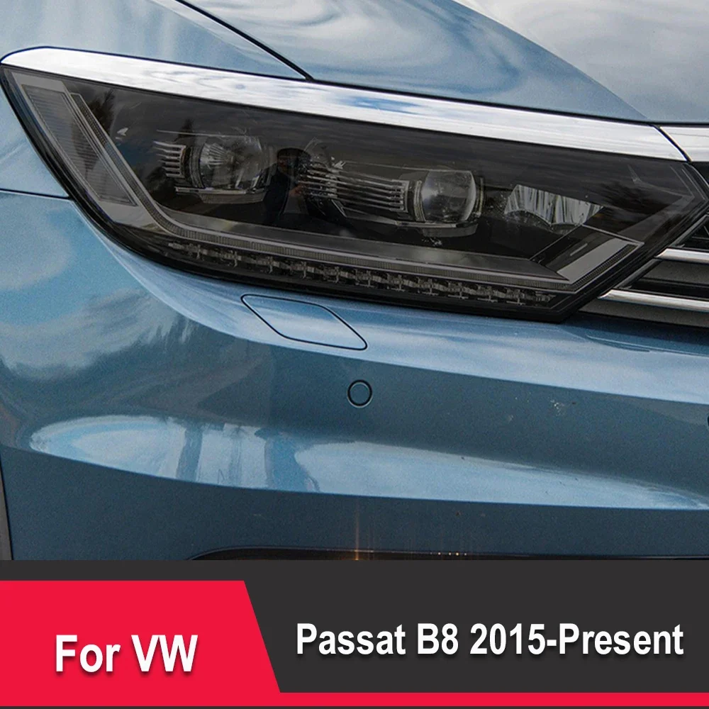 Для Volkswagen VW Passat B8 2015-Настоящее Время Защитная Пленка Для Автомобильных Фар Восстановление Фар Прозрачная Черная Наклейка из ТПУ