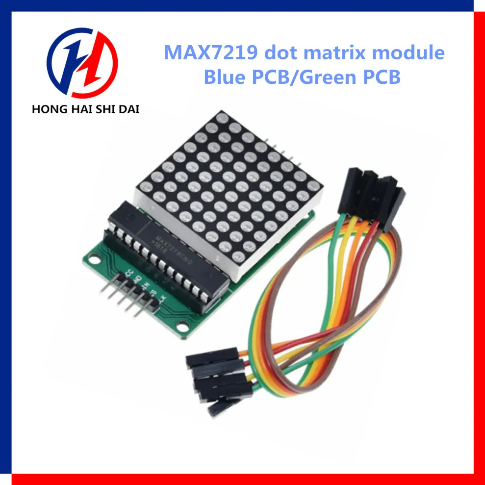 8x8 8* 8 MAX7219 Точечный светодиодный матричный модуль MCU Светодиодный дисплей Модуль управления для 5 В Интерфейсный модуль Выходной вход Общий катод