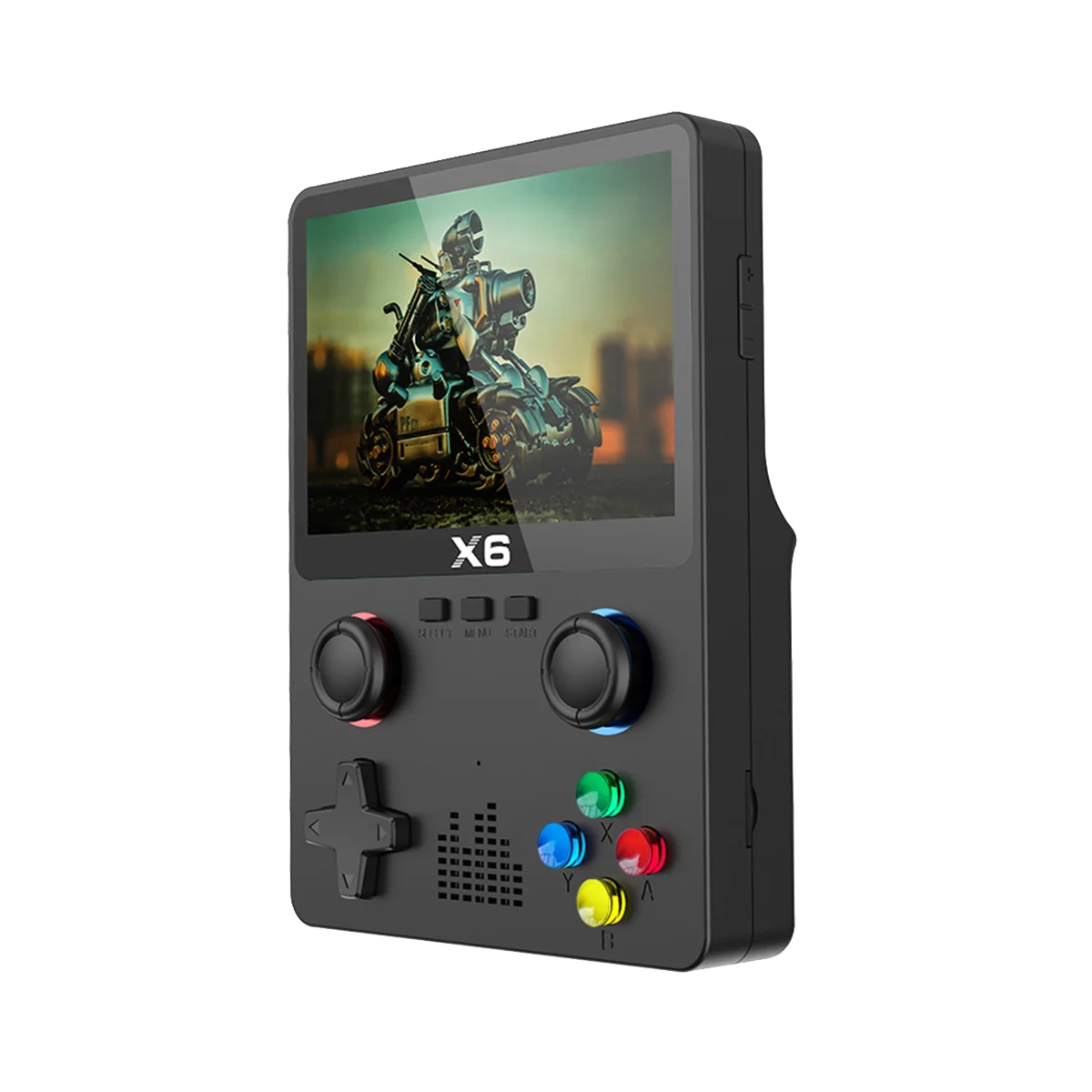Портативный Портативный игровой плеер X6 с 3,5-дюймовым IPS-экраном, 11 симуляторов, Игровая приставка GBA, подарки для детей-черный
