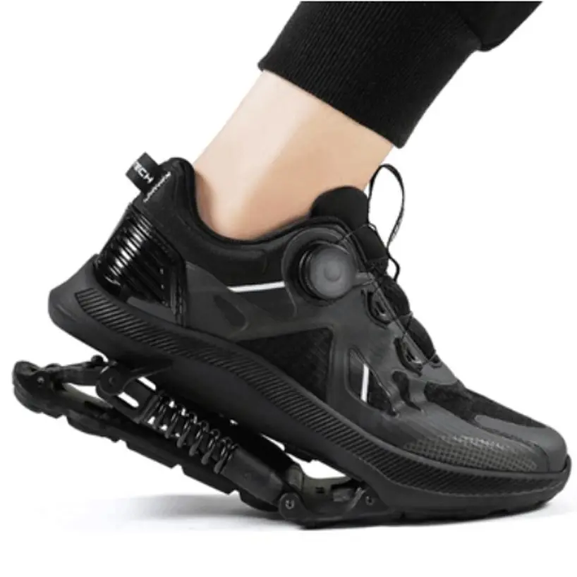 Кроссовки для бега с механической поддержкой, Амортизирующий наколенник, Пружинная подвеска, спортивные кроссовки, подпрыгивающие, Профессиональная обувь для вентиляции