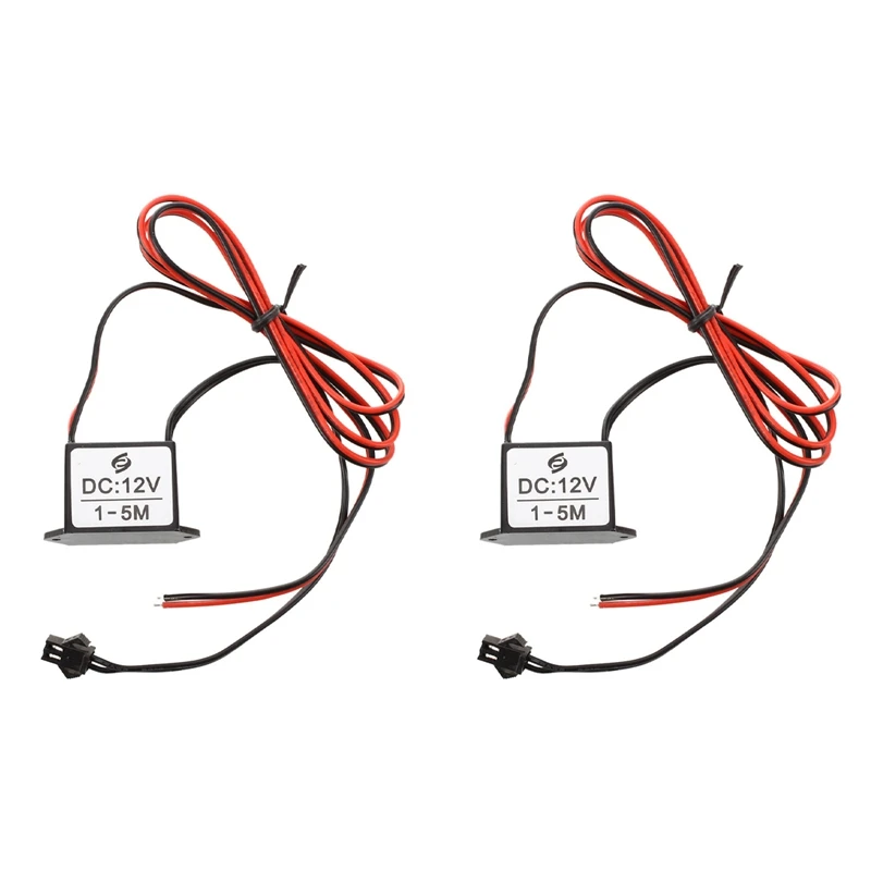 2X Красно-черный кабель постоянного тока 12 В EL-провод Неоновая полоса свечения Блок питания инвертор