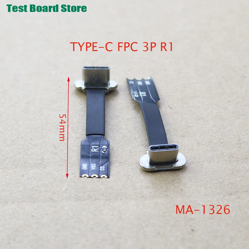 Тестовая плата, 1 шт. 3-контактный разъем для беспроводной зарядки Type-C, гибкий кабель с резистором R1 для Samsung LG, мотоциклетная быстрая вилка