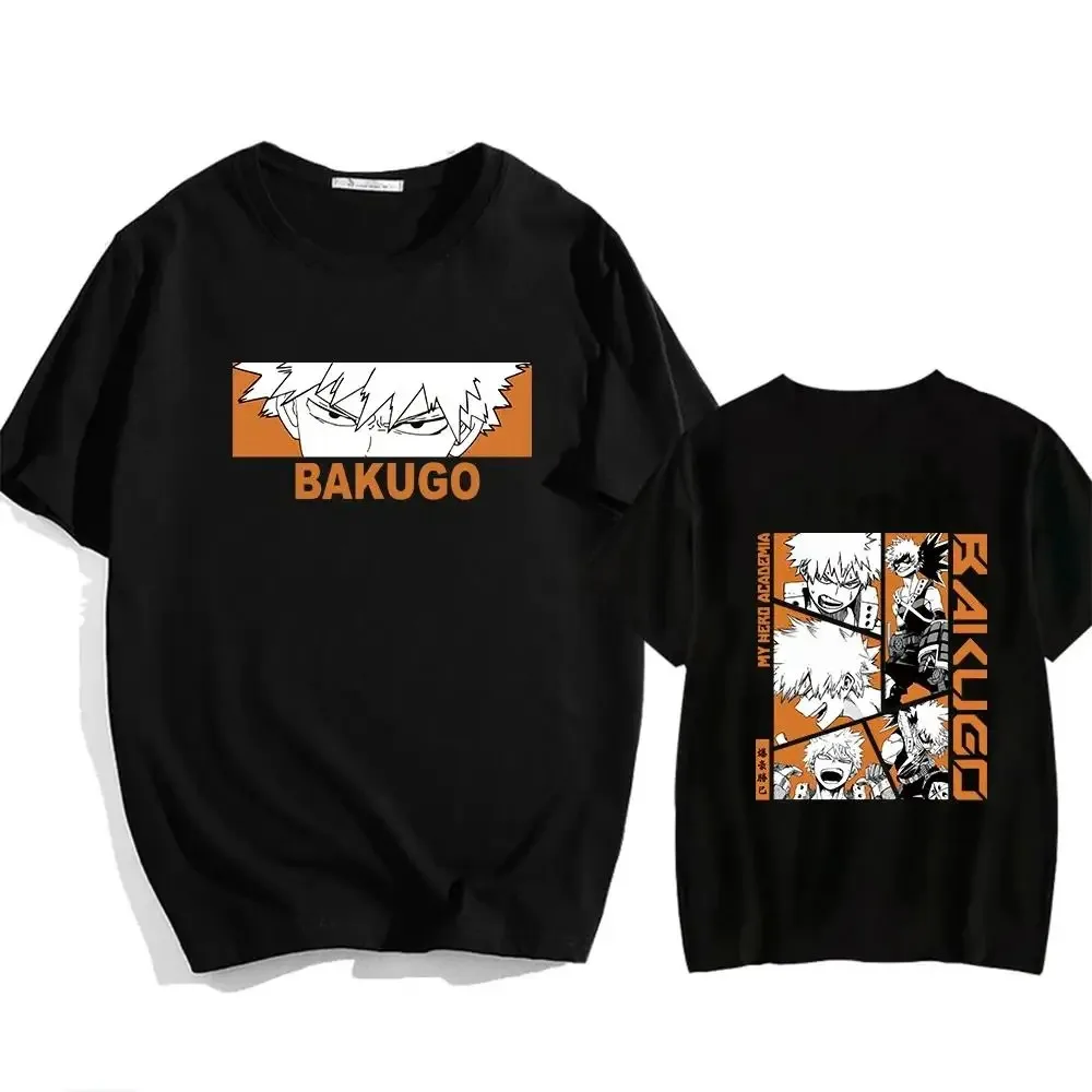 Футболка с графическим принтом My Hero Academia, футболка с японским аниме, модная повседневная уличная одежда Harajuku, футболка большого размера для мужчин
