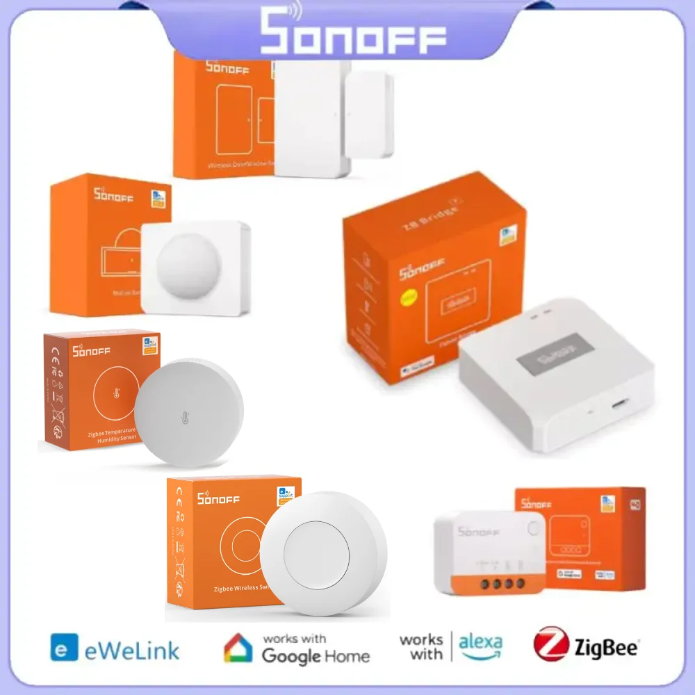 SONOFF Zigbee 3.0 Bridge Pro/Датчик T & H /Беспроводной переключатель / Датчик двери/ Датчик движения / ZBMINI/ZBMINI-L2 Работает с Ewelink Alexa