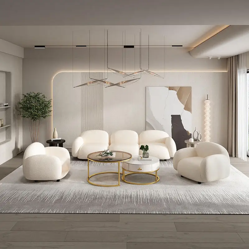 Скандинавская гостиная креативный диван-ягненок приемная повседневный магазин одежды с тремя диванами односпальный диван-кресло 1