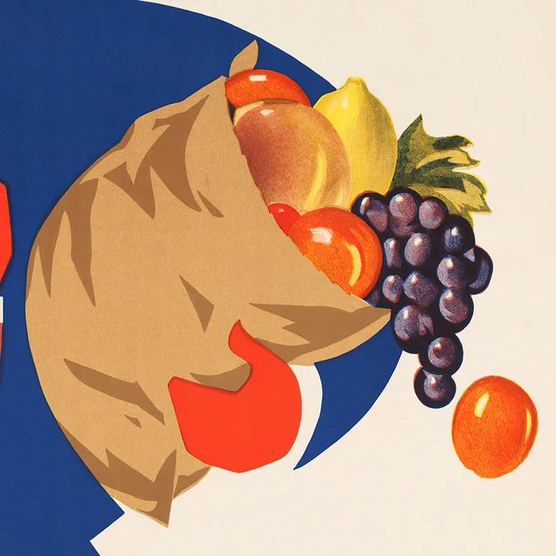 Рекламный плакат с едой и фруктами, Декор кухни, настенный арт середины века, фрукты, ретро-арт, холст, живопись, украшение столовой 1