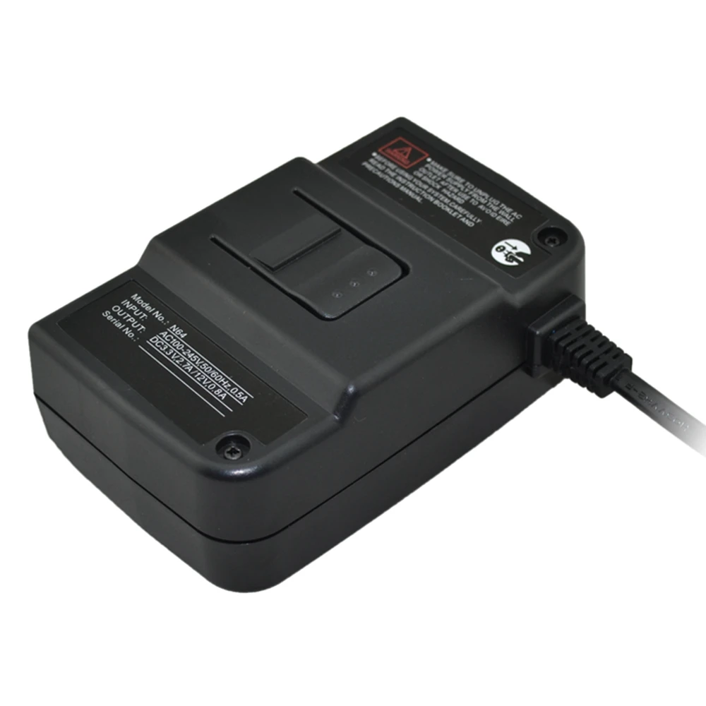 Штепсельная вилка США/ ЕС, адаптер переменного тока, зарядное устройство для N64, шнур питания 2