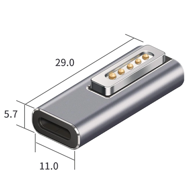 Для ноутбука Apple MAC Type-C Женский Магнитный адаптер для ноутбука с индикатором PD Trick Adapter для Magsafe2 2