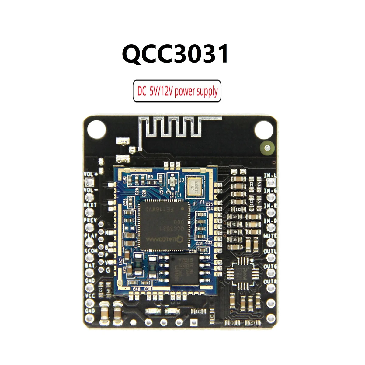 QCC3031 Модуль APTXHD ЛИНЕЙНЫЙ Аудиовход Без потерь HiFi Bluetooth 5,0 Плата Приемника для Динамика с постоянным током, 10,8-13,2 В 2