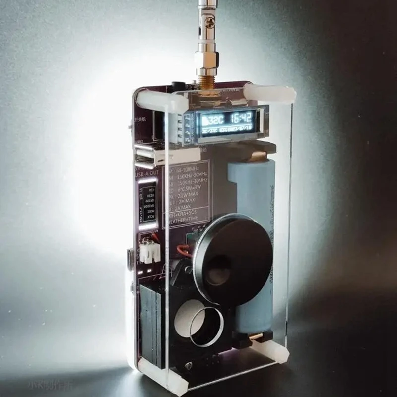 Собранный 150K-30MHz FM SW MW LW SSB (USB LSB) SSB Полнодиапазонное радио Высокочувствительное интеллектуальное радио с батареей 3