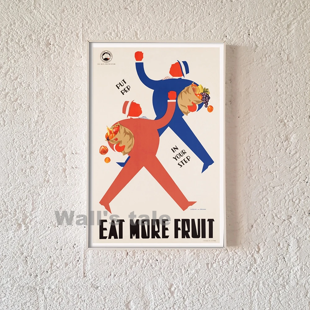 Рекламный плакат с едой и фруктами, Декор кухни, настенный арт середины века, фрукты, ретро-арт, холст, живопись, украшение столовой 3