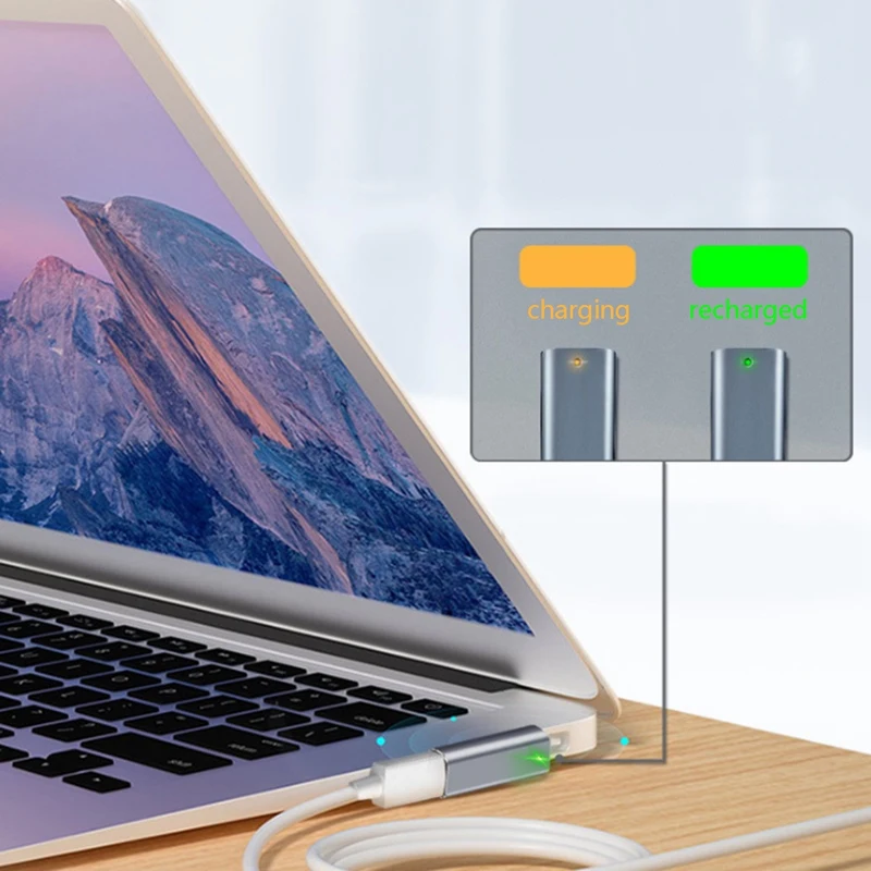 Для ноутбука Apple MAC Type-C Женский Магнитный адаптер для ноутбука с индикатором PD Trick Adapter для Magsafe2 3