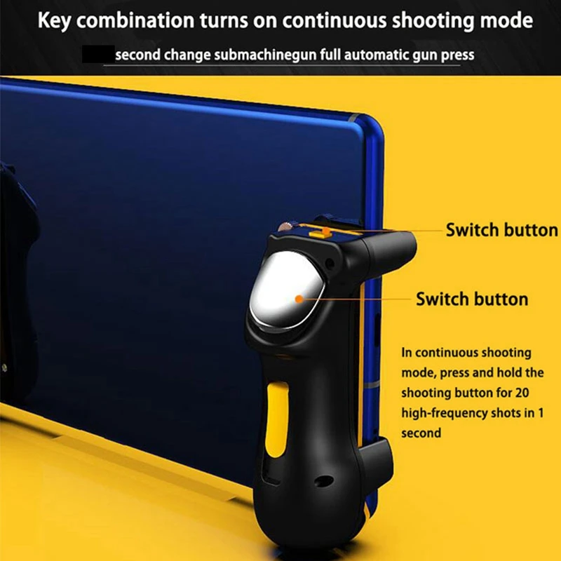 Лучший мобильный игровой контроллер из 2 комплектов для Ipad PUBG Trigger Controller L1R1 с 4 парами игровых накладок на пальцы 3